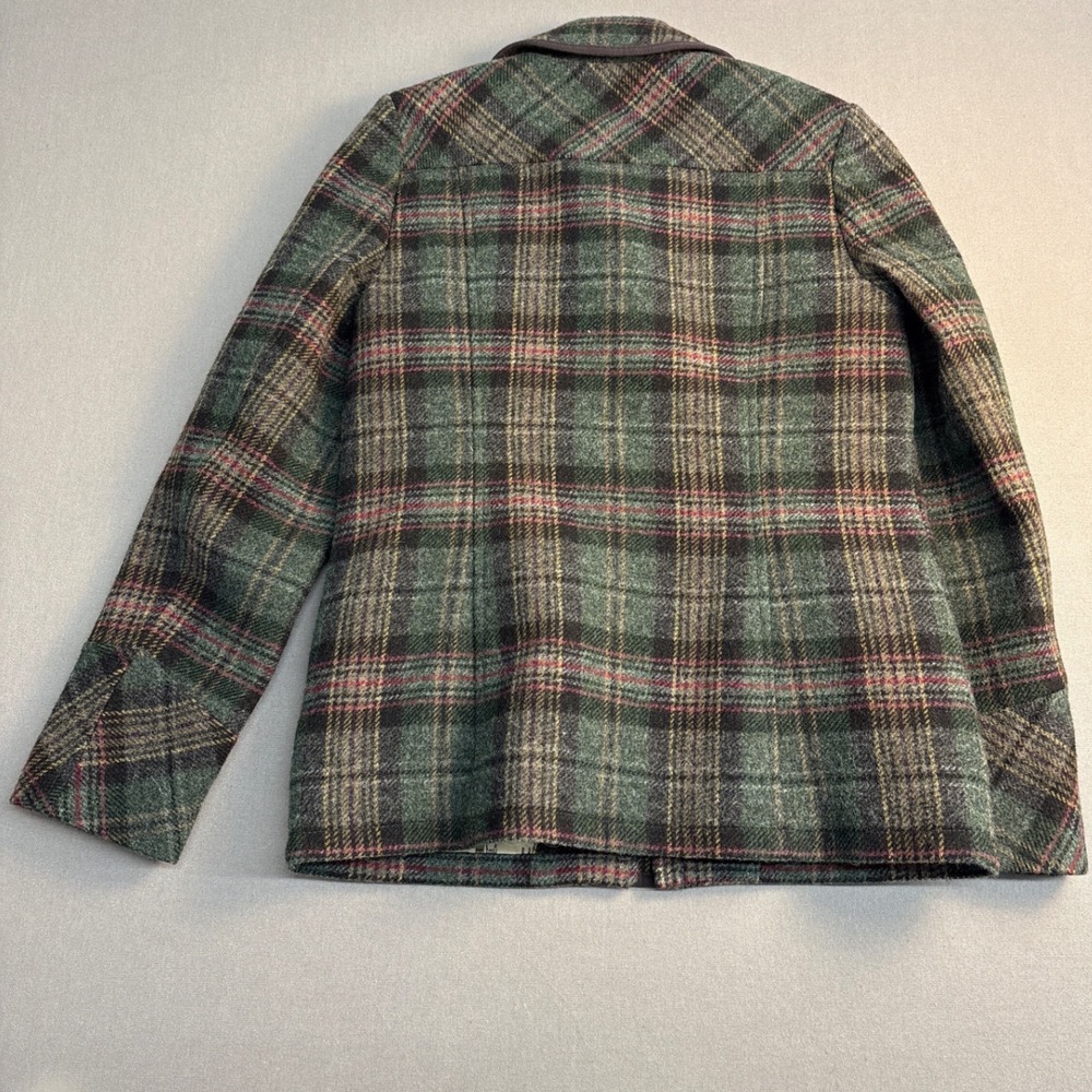 Boden British Tweed by Moon Wool Plaid Jacket Green Brown US 4 WE351 - Picture 2 of 8